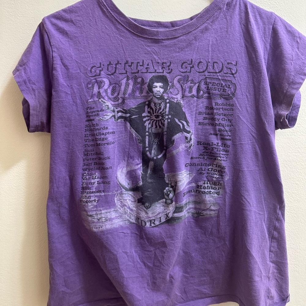 Purple Graphic Jimi Hendrix T-Shirt Size Small Unisex Shirt